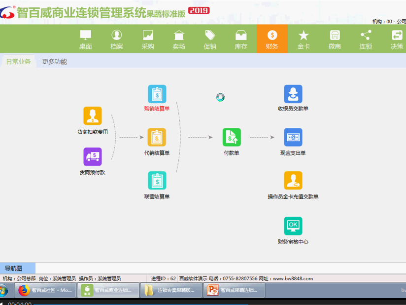  連鎖專賣果蔬标準版财務結算